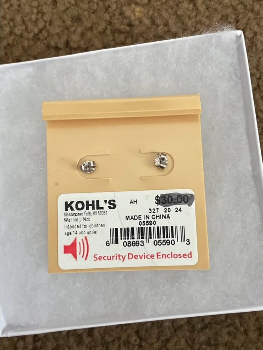 Sterling Silver Cubic Zirconia Round Stud Earrings - Clear